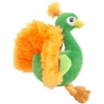 thumbnail image 2 of Linzy Plush 9.5" Diva Peacock Stuffed Animal, Green & Orange Feathers, 2 of 3