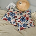 thumbnail image 6 of 4th of July Pillow Covers 20x20 Set of 2 Blue Red Flower Throw Pillows Patriotic Independence Memorial Day Decorative Pillowcase Linen Outdoor Farmhouse Floral Cushion Case for Couch Decor, 6 of 6