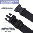 thumbnail image 5 of 2Pcs Waist Bag Belt Extender Adjustable Belt Bag Strap Extension Fanny Pack Extender Black Nylon Elastic Strap Buckle Extension for DIY, 5 of 6