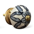 thumbnail image 2 of 1.5" x 1.5" x 1.5" White Blue Black Handpainted Ceramic  Knobs 8 Pack, 2 of 2