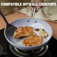 thumbnail image 4 of HLAFRG 10 Inch Nonstick Frying Pan with Lid, Omelet Pan, Effortless Cleaning,10 inch Small Pan with Heat-Resistant Handle, Ceramic Skillet, Compatible with All Stoves, Purple, 4 of 5