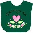 thumbnail image 3 of Inktastic Grammy's Girl Heart Flowers Girls Baby Bib, 3 of 4