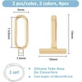 thumbnail image 2 of 4PCS 2 Colors Alloy Pin to Pendant Converter Brooch Converters with 1 Set 49.5cm Silicone Tube Hose for Changing Brooches Pins to Pendant for diy, 2 of 9