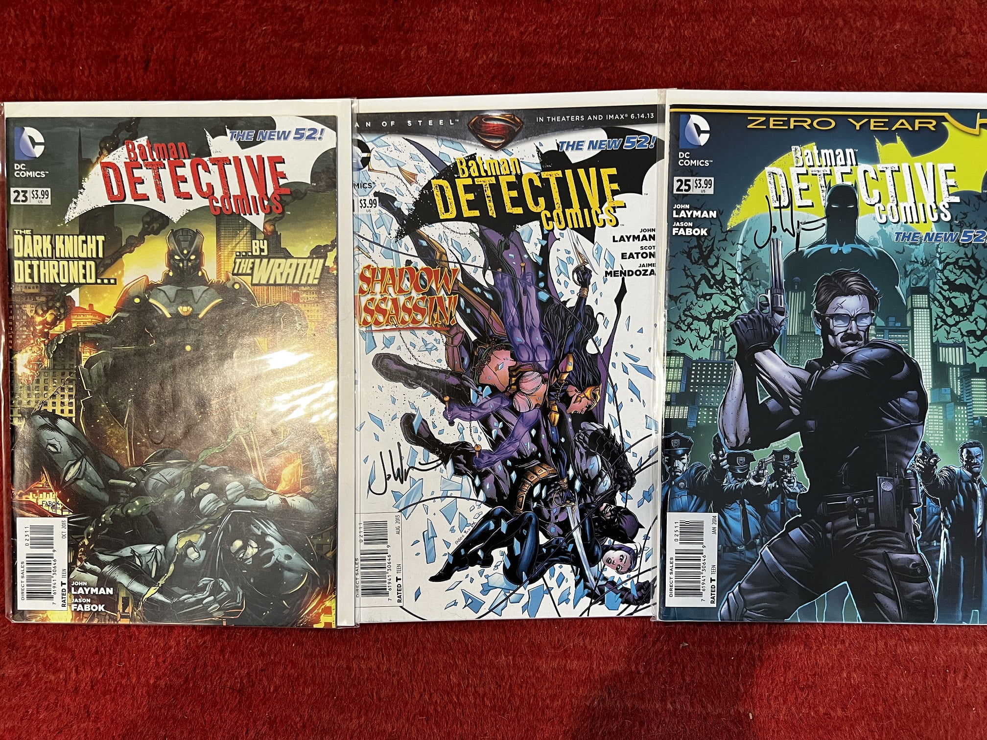 Batman Detective Comics The New 52 #21, #23, #25 Signed John Layman