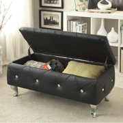 Black Tufted Storage Bench black crystal tufted storage bench - walmart Black Tufted Storage Bench black crystal tufted storage bench - walmart