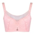 thumbnail image 4 of Bras for Women Full Coverage Push-Up Bralettes Lace Pink 44D, 4 of 5