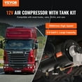 thumbnail image 2 of VEVOR 12V Air Compressor with Tank 0.8 Gallon/3 L, Train Horn Air Compressor, 120 psi Working Pressure Onboard Air Compressor System for Train Air Horns, Inflating Tires, Air Mattresses, 2 of 9