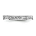 thumbnail image 3 of 14K White Gold Ring Band Eternity Diamond Round Polished 1ct Channel Set , Size 7, 3 of 5