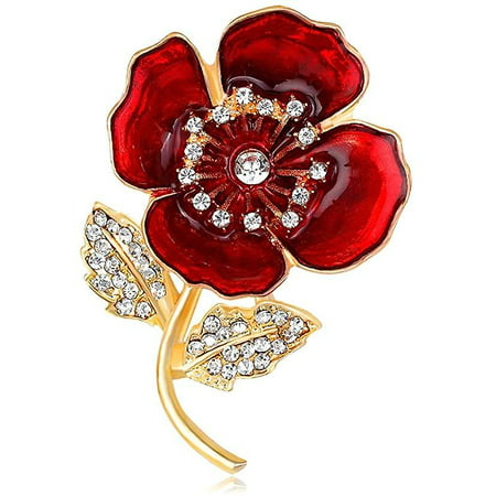 Nominal sonrojo Esperar algo Red Poppy Flower Brooch For Women Scarf Coat Jacket Glitter Poppy Lapel Pin  Badge For Ladies Remembrance Gift | Walmart Canada