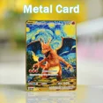 thumbnail image 4 of Metal Letters Cards Blastoise Vmax Charizard Pikachu Gx Mewtwo Golden Shiny Iron Letter Anime Game Card Kid Toys, 4 of 5
