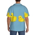 thumbnail image 3 of Wukai Cute Ducky Men's Casual Short-Sleeve Button Down Shirt,Cuban Shirts for Men,Mens Short Sleeve Dress Shirts-X-Large, 3 of 5