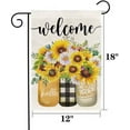 thumbnail image 5 of Spring Summer Seasons Garden Flag Floral 12.5x18 Inch Double Sided For Outside,Welcome Flower Sunflower Burlap Flag Farmhouse Rustic Holiday Yard Decoration Gift, 5 of 6