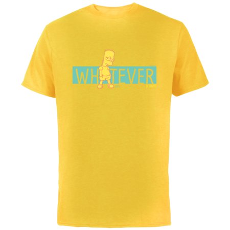 The Simpsons Bart Simpson Whatever El Barto – Short Sleeve Cotton T-Shirt for Adults – Customized-Yellow