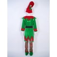 thumbnail image 5 of Miutii Kids Christmas Santa Helper Elf Deluxe Set Xmas Party Stage Performance Outfits Green 9-10, 5 of 7