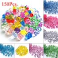 thumbnail image 3 of Dreamhall 150Pcs 0.4"(11mm) Diamonds Crystal Gems Plastic Decor Vases Filler Light Crystal Clear Diamond for Party Decoration Table Orange, 3 of 5