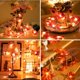 thumbnail image 3 of Cadena de luces de hoja de arce, luces colgantes centelleantes, decoración interior y exterior, jardín, Halloween, Acción de Gracias, fiesta de Navidad, decoración degradada (20 luces) brillar Electrónica, 3 of 5