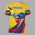 thumbnail image 2 of Bibifish Mens T-Shirt Graphic Venezuela Themed Crew Neck Short Sleeve Tshirts National Pride Soprts Game Casual Wear Tee, 2 of 4