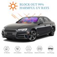 thumbnail image 6 of Kdxio Colorful Purple Cosmos Flower Print Windshield Sun Shade, Foldable Sun Blocker for Car,Truck,SUV Automotive Interior Sun Protection,Reflective Shade for Front Windshield(Small), 6 of 7