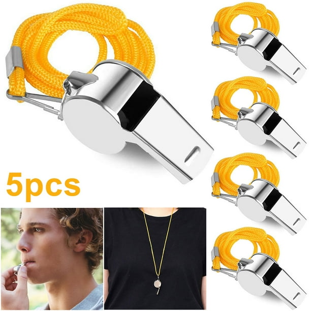 Silbato Metal Con Cuerda para Árbitro Silbatos Entrenamiento Competición (estilo 1)