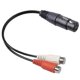 thumbnail image 2 of Xlr To Dual Rca Cable Xlr To Rca Y Splitter Cable 3 Pin Xlr Female To 2rca Female Amplifier Mixing-Good, 2 of 5