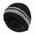 thumbnail image 1 of Mens Turnover Cuff Winter Beanie | Heat Holders | Knitted Striped Thermal Hat, 1 of 2