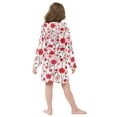 thumbnail image 4 of FORMRS Niños Bathrobe Unisex Hooded Robe Soft Plush Pajamas Sleepwear, Size 2-3T, Pink Floral, 4 of 7