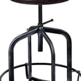 thumbnail image 3 of Benjara Adjustable Round Padded Barstool with Curved Metal Legs, Black and Brown, 3 of 5