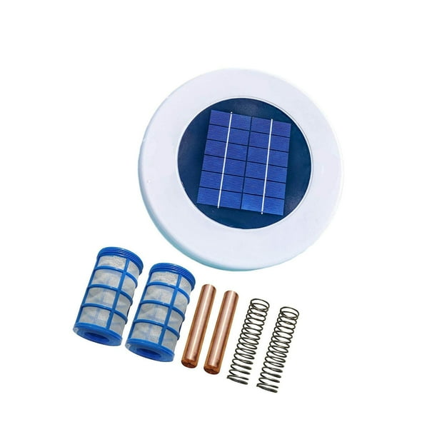 Solar Pool Ionizer LED Copper pool shock algaecide Silver Swimming Pool