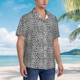 thumbnail image 3 of Pofeuu Black Leopard Print Hawaiian Shirt for Men Sleeves Casual Button Down Summer Beach Dress Shirts T-Shirts,3X-Large, 3 of 7