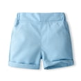 thumbnail image 5 of Karoyedx Boys' Suits Baby Boys Summer Suits Short Sleeve Wedding Ring Outfits 3Pcs Graduation Dress Shirt Bowtie Shorts Set Sky Blue Size,4-5 Years, 5 of 9