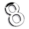 thumbnail image 1 of Workhe Numeral Door Plaque House Sign Plating chrome plated Gate 0 to 9 Plastic Number Tag Hotel Home Sticker Door Label, 1 of 9