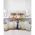 thumbnail image 3 of Abstract Art Tree Twin Size Down Alternative Comforter, Lightweight Comforter Quilt Bedding Set with Pillow Shams Modern Fall Oil Painting Tree Autumn All Seasons Bed Comforter Duvet Insert 68"x86", 3 of 7
