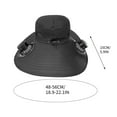 thumbnail image 2 of Solar Fan Hat, Men's Wide Brim Sun Hat with 2 Solar Fan, Removable USB Charging Fan, Fishing Hat with Fan For Outdoor Fishing, 2 of 5