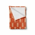 thumbnail image 2 of Geometric Soft Flannel Fleece Throw Blanket, Arrow Motifs Vertical Lines Oriental Elements Cultures, Cozy Plush for Indoor and Outdoor Use, 50" x 70", Vermilion Cream, by Ambesonne, 2 of 6