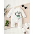 thumbnail image 2 of Bagilaanoe Newborn Baby Girl Boys Jumpsuits Print Long Sleeve Bodysuit 1M 3M 6M Infant Fall One Piece Romper, 2 of 9