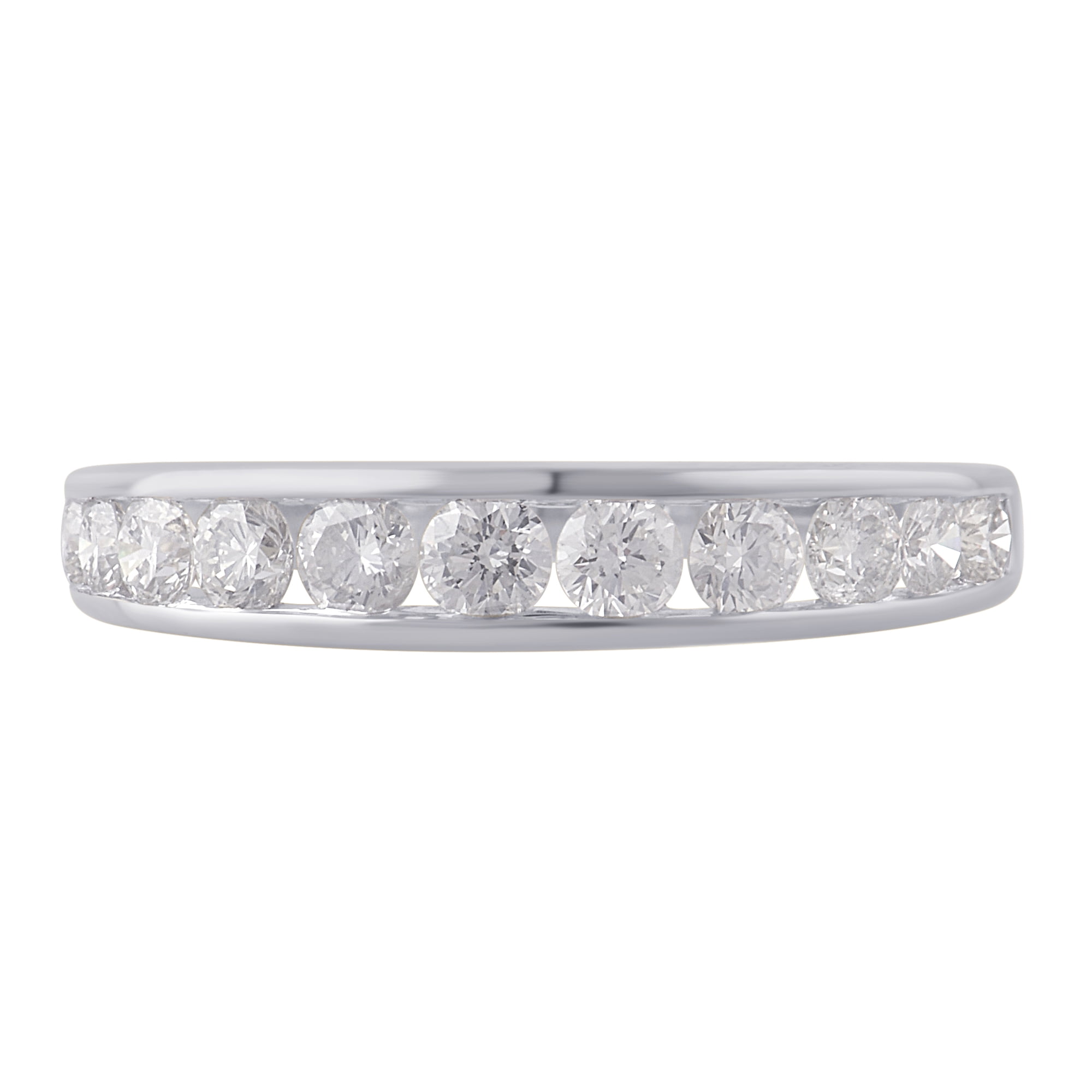 1.0 Carat T.W. Round Diamond 10K White Gold Wedding Band