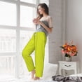thumbnail image 4 of Uemuo Yellow Pattern Women's Wide Leg Palazzo Lounge Pants with Pockets Light Weight Loose Comfy Casual Pajama Pants-X-Large, 4 of 9