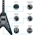 thumbnail image 4 of Paquete Guitarra Electrica Series Jethro By Steelpro 056-sk Color Silver Burst Diapasón de Álamo Laminado Negro para Ambidiestro, 4 of 9