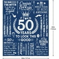 thumbnail image 5 of 50th Birthday Gifts for Men, 50 Years Old Birthday Gifts for Men, 50th Birthday Gifts Blanket 50*60, 50 Year Old Gifts for Men, Mens 50th Birthday Gift Ideas, Happy 50th Birthday Decorations for Men, 5 of 6