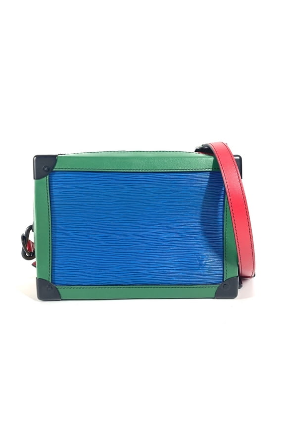 Pre-Owned LOUIS VUITTON M55568 Epi Tricolor Soft Trunk Bag Crossbody Pochette Box Shoulder...