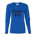 thumbnail image 2 of Wild Bobby Daughter Of The King 2 Corinthians 6:18 Inspirational/Christian Women Graphic Long Sleeve Tee, Royal, X-Large, 2 of 5