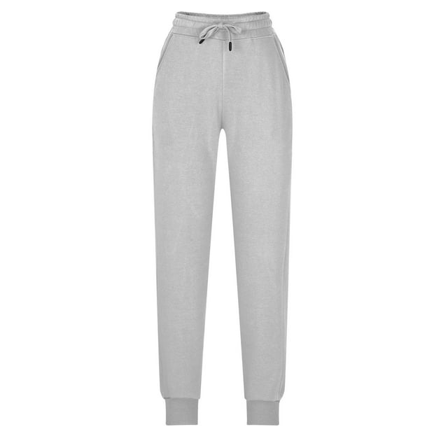 JGGSPWM (M-5XL) Plus Size Women's Solid Color Drawstring Pants with Pockets Elastic Waist Sports Breathable Pants Sweatpants Gray XXXXXL