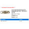thumbnail image 2 of Lower Intake Manifold Gasket Set - Compatible with 1948 - 1952 Ford F1 3.9L V8 1949 1950 1951, 2 of 2
