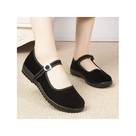 

Gomelly Women Pumps Comfort Flat Shoes Slip On Flats Casual Dress Shoe Work Party Mary Jane Flat Bottom 8.5