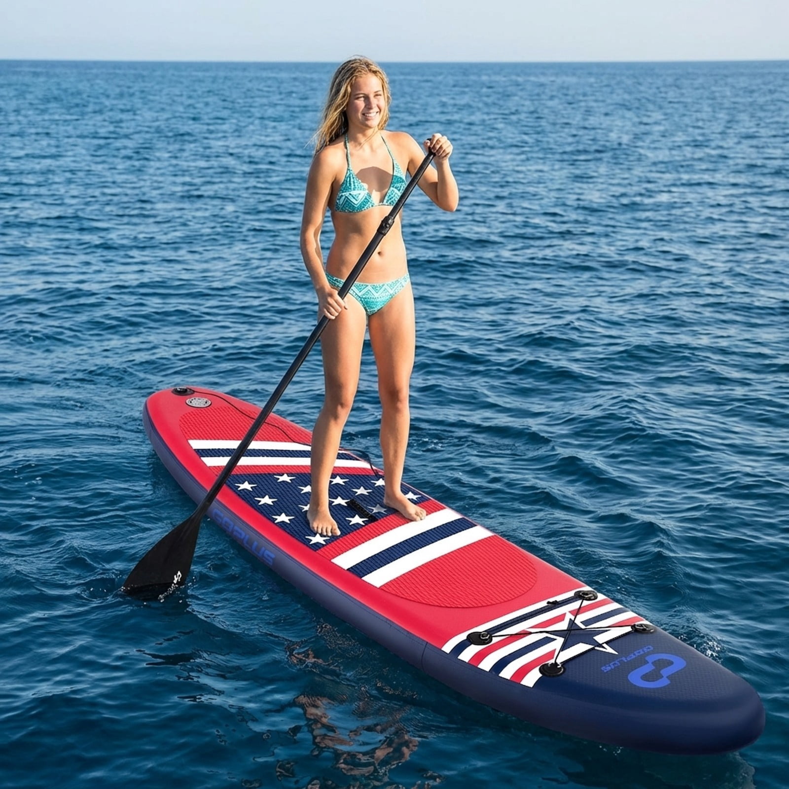 Airfind Inflatable Paddle Board with Fin and Backpack-B