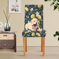 thumbnail image 4 of Yayeee 2 Pack Dining Chair Covers Stretch Parson Chairs Slipcovers Seat Protector, Floral Lemons, 4 of 6