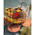 thumbnail image 4 of Fitted Round Tablecloths Table Covers 36-44in,Thanksgiving Funny Turkey Waterproof Elastic Edged Table Cloth for Kitchen Dining Holiday Party Tables Decor,Farm Pumpkin Maple Leaves Harvest, 4 of 6