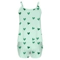 thumbnail image 4 of Agkizg Womens Silk Satin Pajama Set Two-piece Pjs Sets Plus Size Love Print Cami and Shorts Pajama Set Soft Sleepwear Loungewear Nightwear Sets Green L, 4 of 4