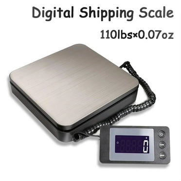 Puseky Digital Parcel Scale, Shipping Scale Digital Postal Scale 110lbs x 2g with Tare Function and External LCD Display for Home Office Warehouse