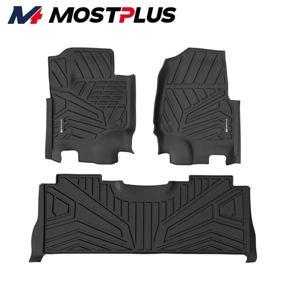 MOSTPLUS TPE All-Weather Floor Mats For 2017-2026 Ford F-250 F-350 Super Duty Crew Cab